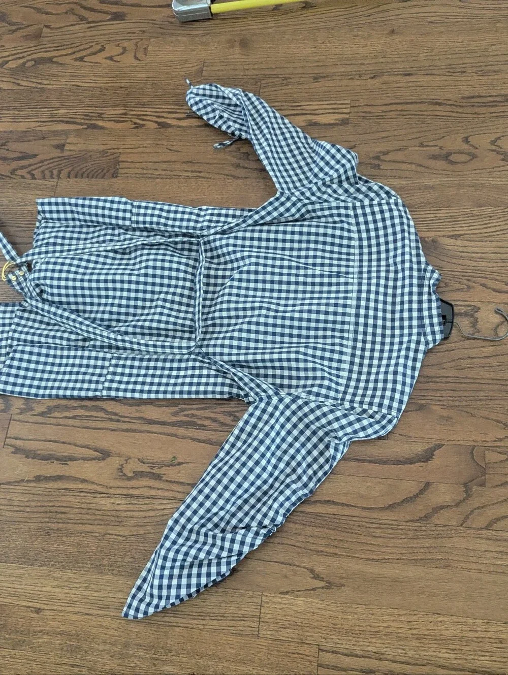 Tory Burch Striped Cotton Shirt With Chest Pocket Plaid Gray Size Small